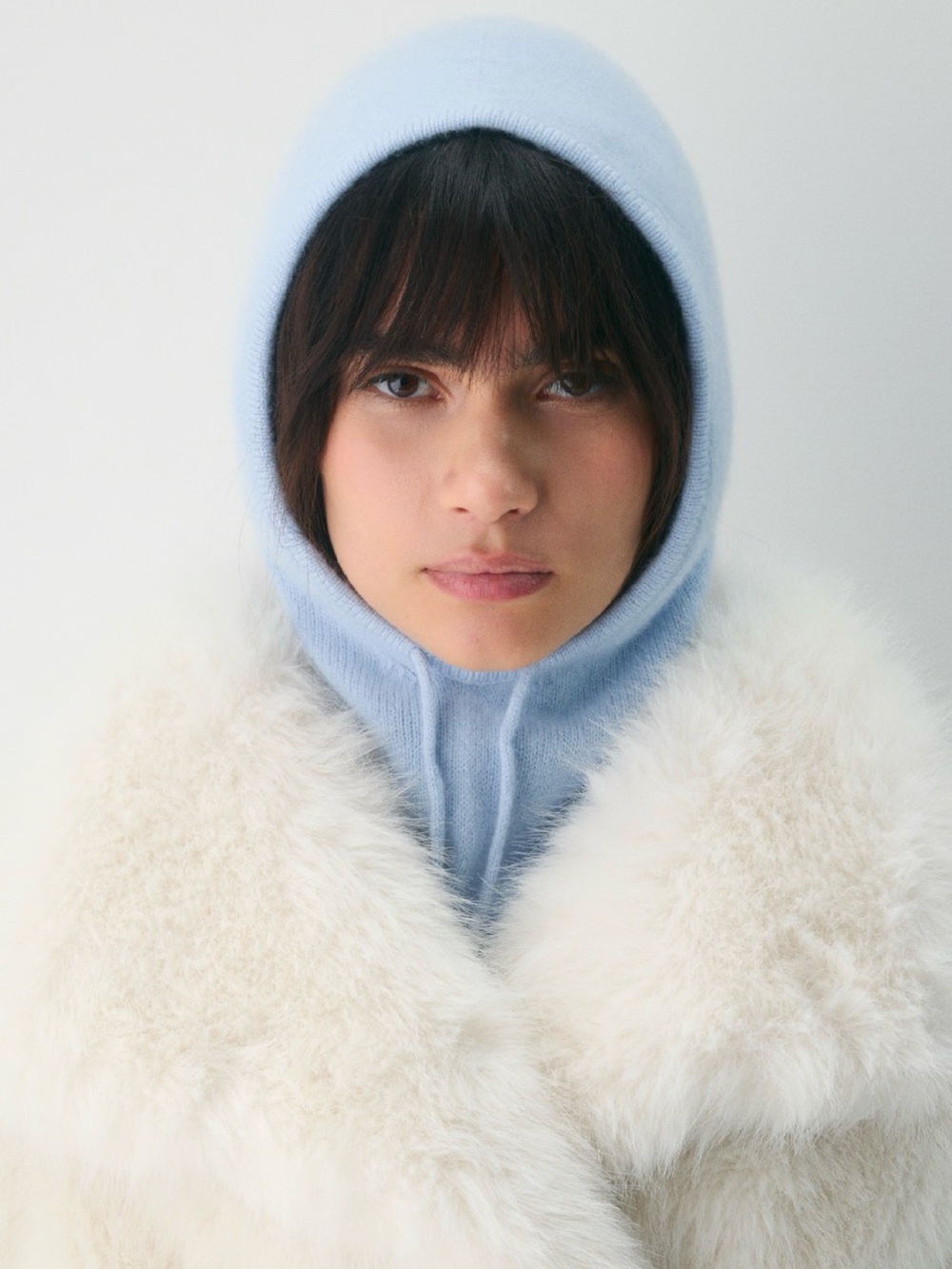 Aritzia Cashmere Curio Hood in Dew Blue NWT